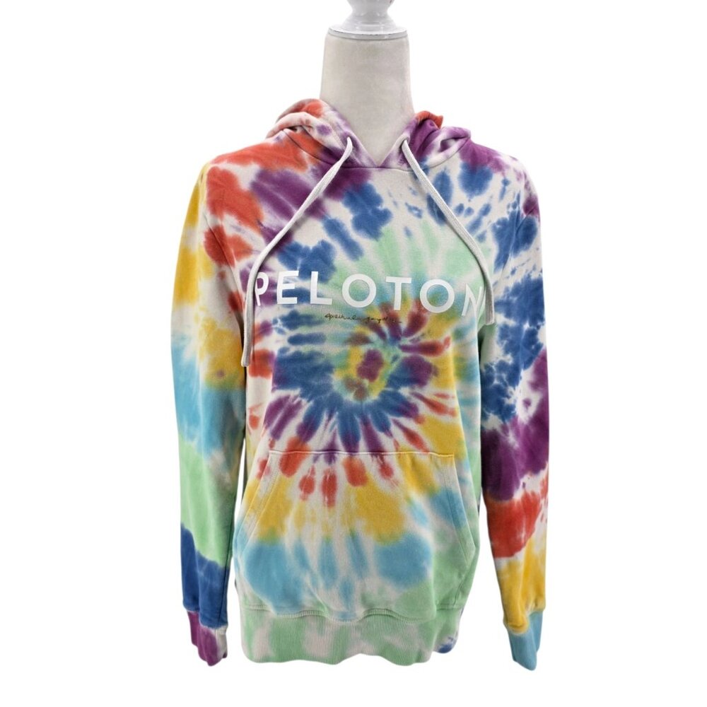Spiritual Gangster X Peloton Womens Small Sweatshirt Hoodie Tie Dye Multicolor